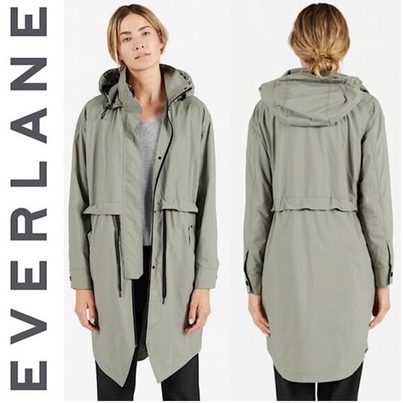 EVERLANE Light Sage Green Lightweight Anorak Jacket-XS - Picture 1 of 11